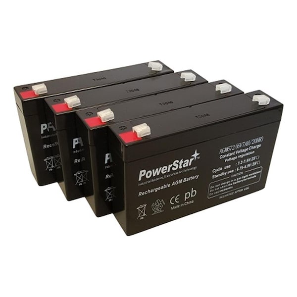 Powerstar APC RBC34 Replacement Battery Kit for Energy APC RBC34 Compatible, 4PK PO48705 - main